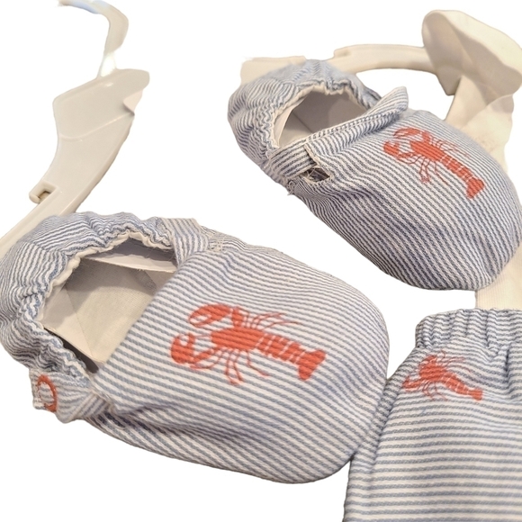 Tommy Bahama Infant Set with Lobster Print and Nautical Stripes, Size 3-6 Months - Picture 8 of 12
